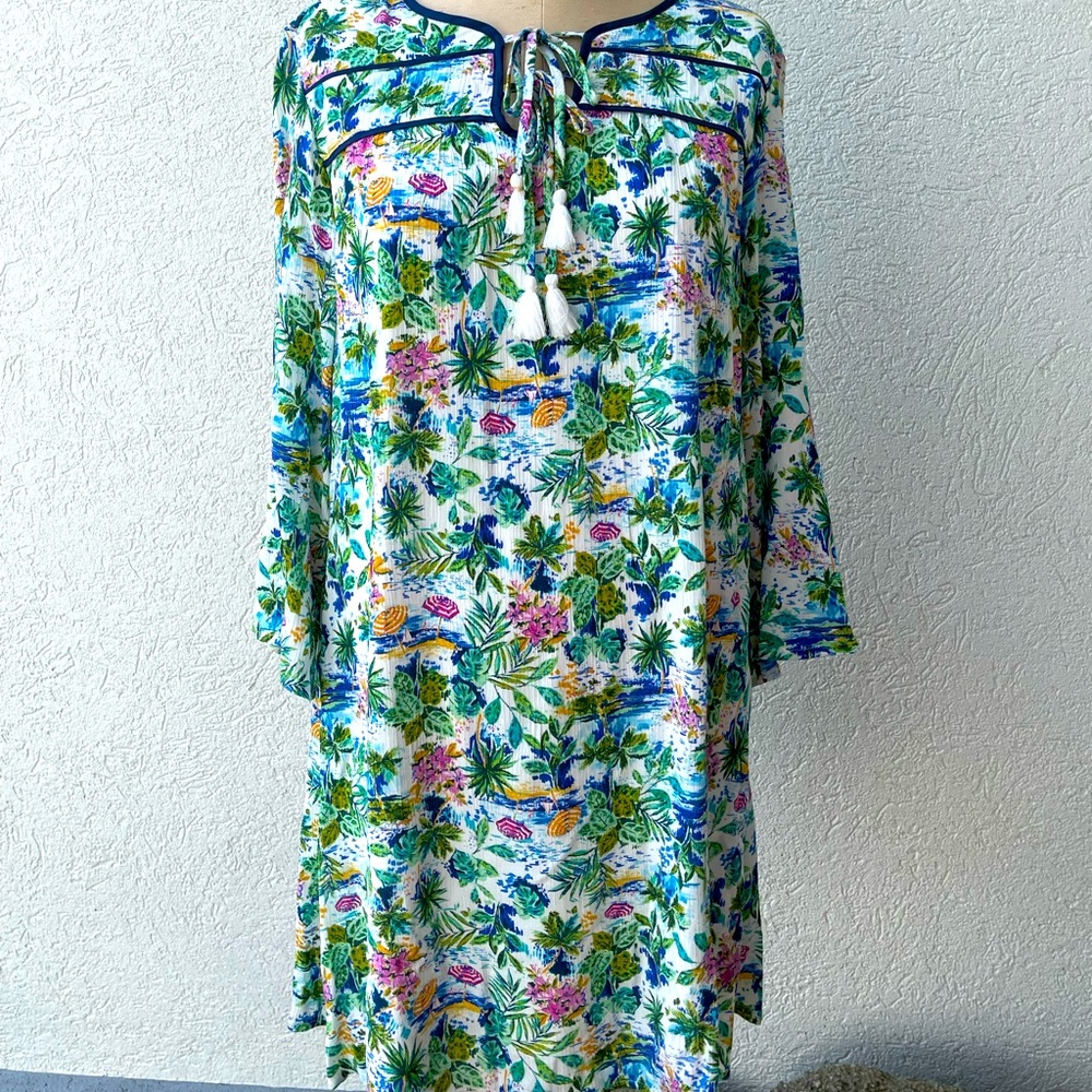 Printed Tassel Tunic Dress